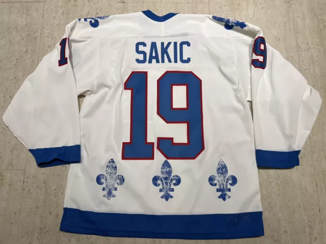 CCM, Shirts, Quebec Nordiques Ccm Jersey Joe Sakic Nhl Hockey Retro  Throwback Xl54 Made