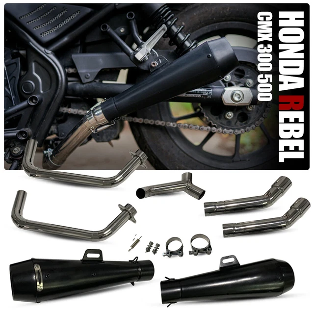 Marmitta Doppio Scarico Doppio Nero Honda Rebel Cmx 250 300 500 2017-22