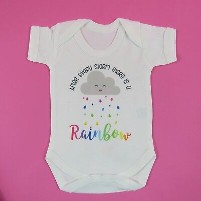 Rainbow Baby vest After every Storm there is a RAINBOW MIRACLE Baby Newborn