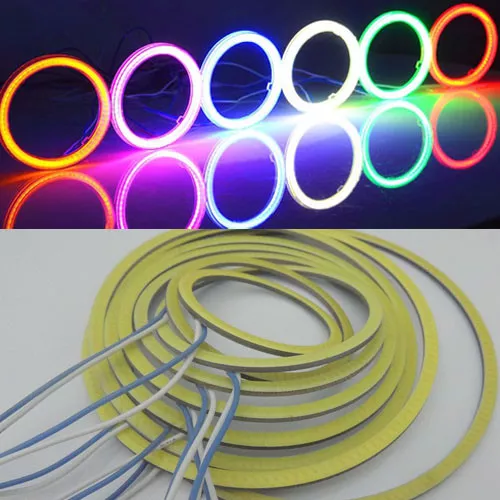 10X 70MM Super Bright COB LED Angel Eyes Halo Ring Light Car Motor DRL FOG 9-24V