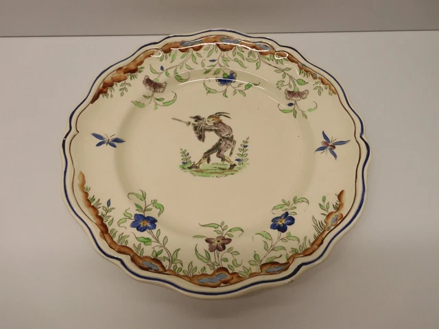 *ASSIETTE CERAMIQUE LONGCHAMP Décor d'après CALLOT  1920 COLLECTION VITRINE  D 2