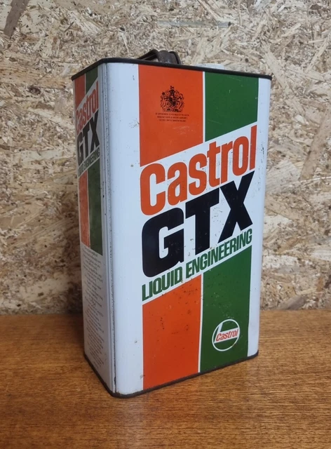 VINTAGE CASTROL GTX High Performance Motor Oil Tin Can Retro £22.95 ...