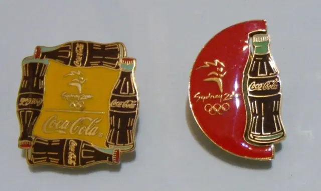 pins 9 olympic 2000 sydney coca cola like new 2