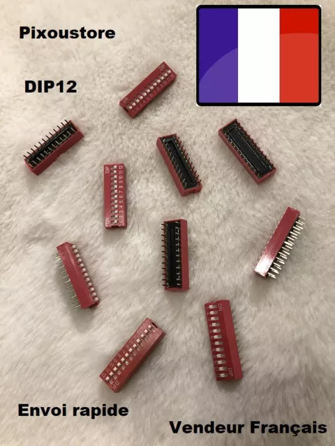 Micro interrupteur DIP 12 positions ON/OFF neuf DS12 Switch 4-58