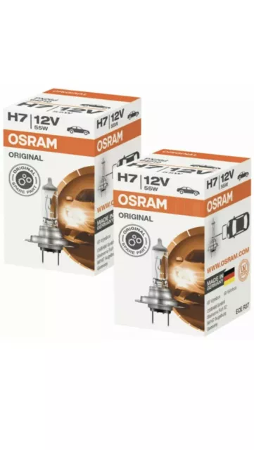 Osram 12v55w H7 Halogen Headlight Bulbs Px26d 2 Bulbs