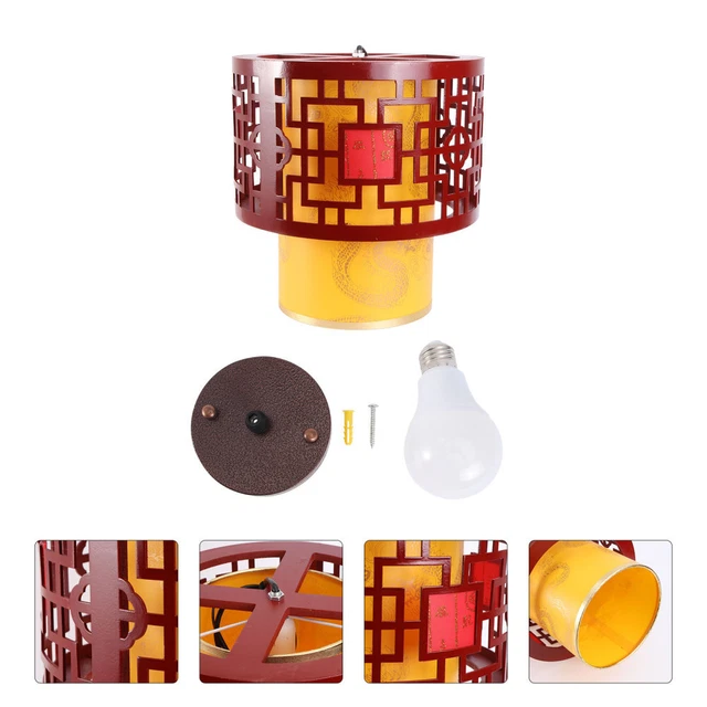 Wooden Chinese Chandelier Hanging Pendant Light Brass LED Recessed Ceiling