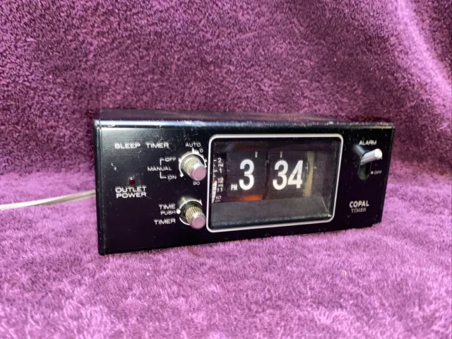 Vintage Copal Flip Clock Appliance Timer MG-111 Space Age 1970s Japan Working