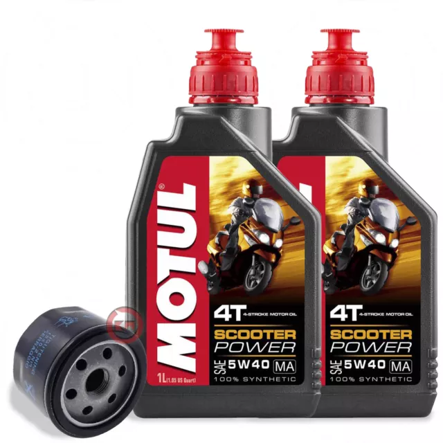 TAGLIANDO 2Lt OLIO MOTUL 5w40 + FILTRO APRILIA ATLANTIC 500 2002 2003 2004