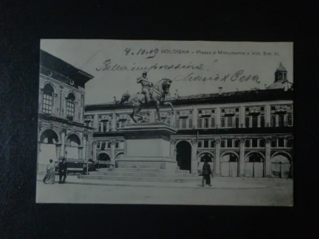 Carte Postale Bologna Piazza Monument Victoire Eman - Neuve Du 1909 Subalpina
