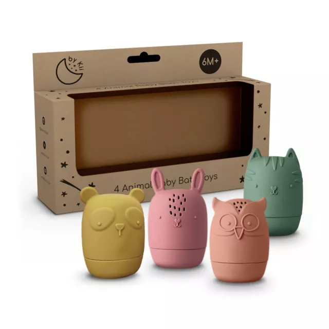 Silicone Animal Baby Bath Toys 6M+