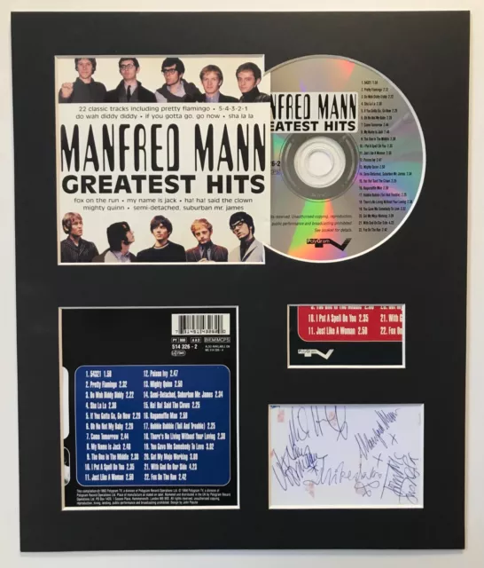 MANFRED MANN - Signed Autographed - GREATEST HITS - Album Display