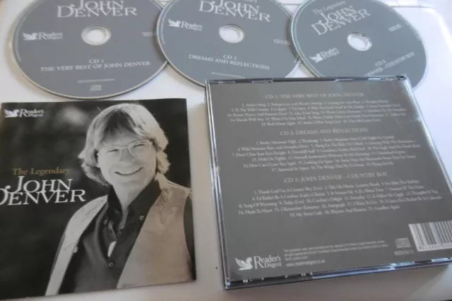 John Denver Legendary Readers Digest 3 Cd Box Set 60 Trks Annies Song Jet Plane