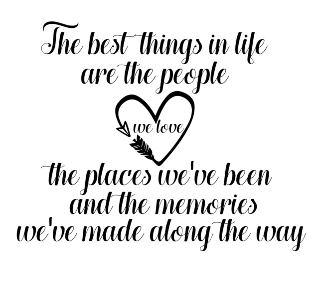 The best things in life family vinyl wall art quote for living room/bedroom wall