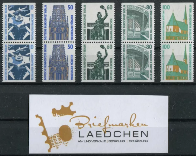 Berlin Sehenswürdigkeiten postfrisch alle C+D 834,796,795,794,798 Paare SWK MNH