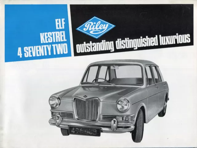 Riley Elf Kestrel 4/Seventy Two UK market sales brochure 1965