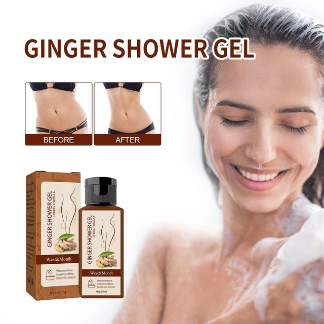 Ginger Shower Gel Lymphatic Drainage Herbal Slimming Relieve Fatigue ~g