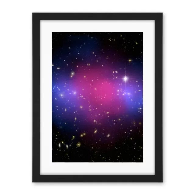 Hubble Space Telescope Chandra Collaboration Galaxy Cluster Framed Art 18X24"