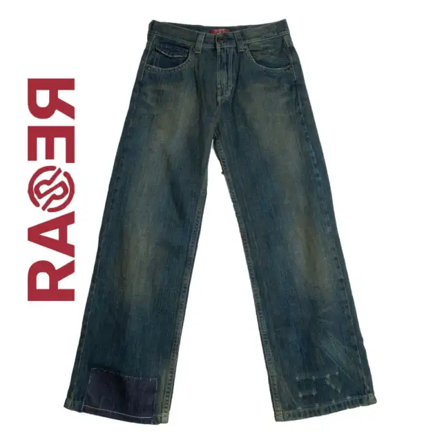 NWT - RA-RE Italian Boys 'Grotalo' Distressed Logo Pocket Jeans - Size 10Y