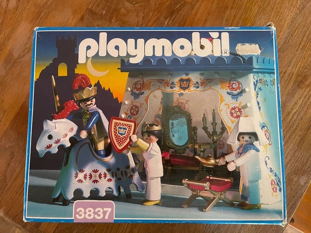1 PLAYMOBIL Accessoire Château Fort Roi Reine Siège Fauteuil Bleu Foncé - Foto 4