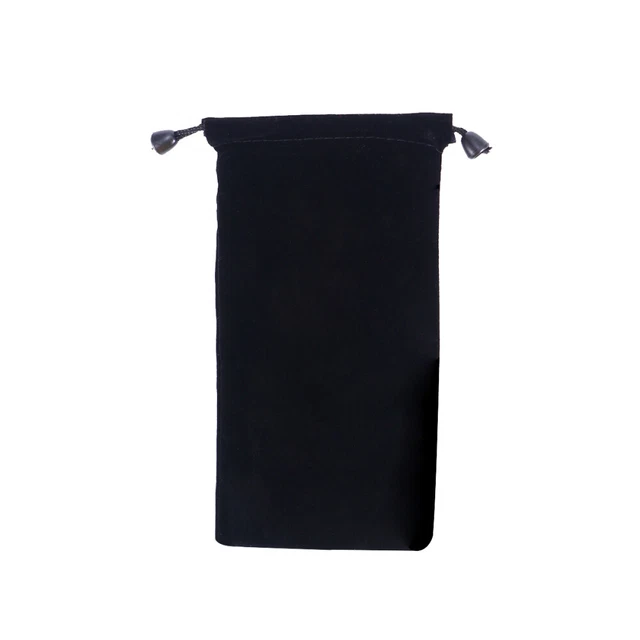 Sac en tissu de montre - 8 x 4 pouces à crampons - Small de rangement noir pour