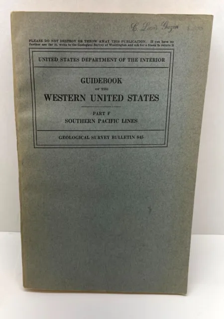 Bulletin US Geological Survey 1933 Southern Pacific Railroad Lines many maps
