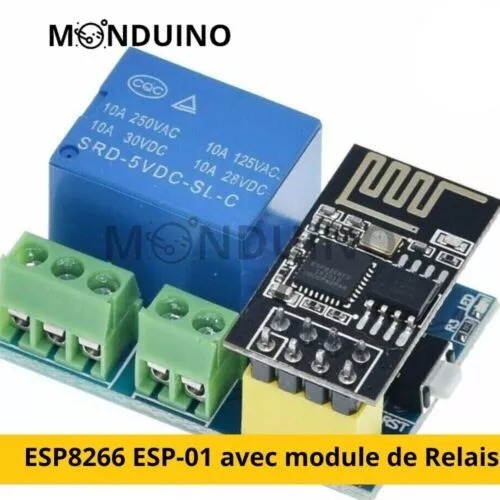 ESP8266 ESP-01S WiFi avec Module de Relais pour Arduino