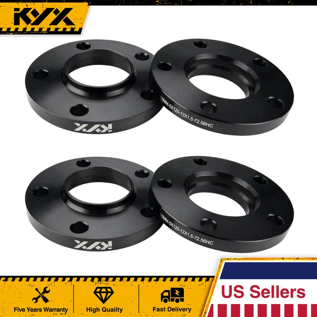 4x 15mm 5x120 Wheel Spacers Adapters 12x1.5 Studs For BMW E36 E46 E90 E91 M3 E60