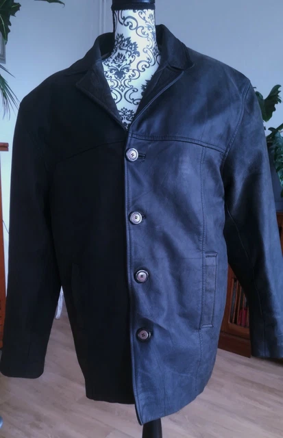 VESTE 3 4 PARKA homme vintage ARTURO cuir buffle huile T 54 56 XL comme neuve EUR 72 00 PicClick FR