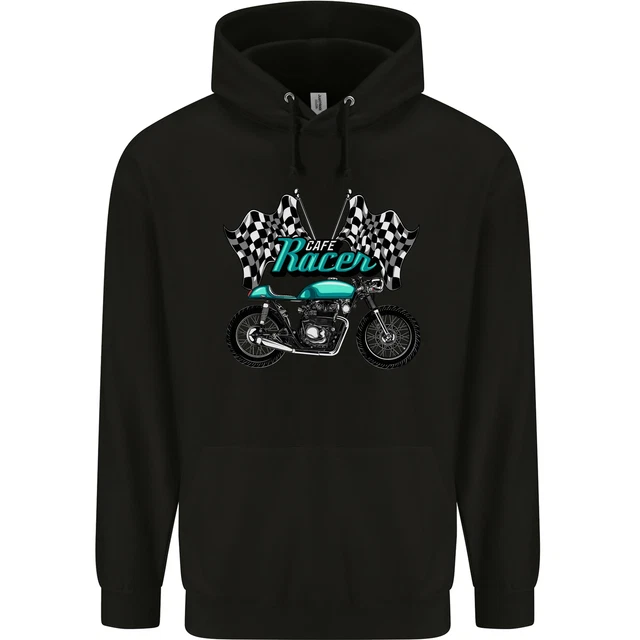 Cafe Racer Biker Motorcycle Motorbike Childrens Kids Hoodie