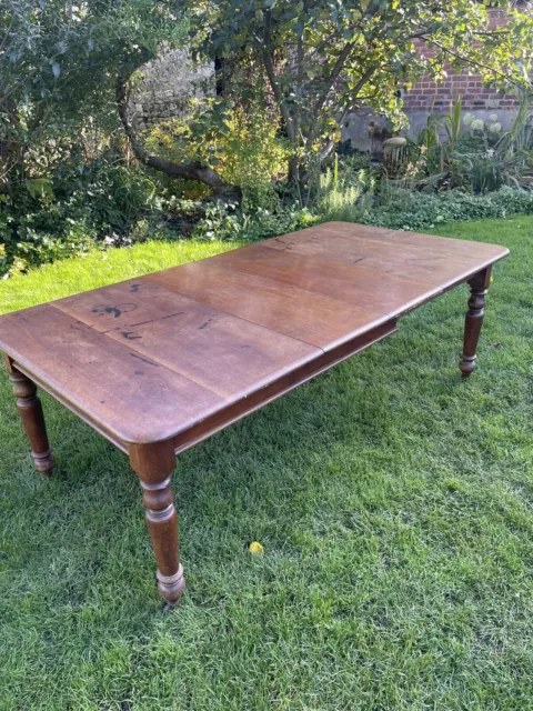 Antique Extending Mahogany Dining Table 10/12 Seater 2 Extension Leaves