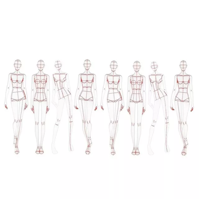 Sketch Template Sewing Ruler Humanoid Pattern Measuring Clothes Easy to Use4952