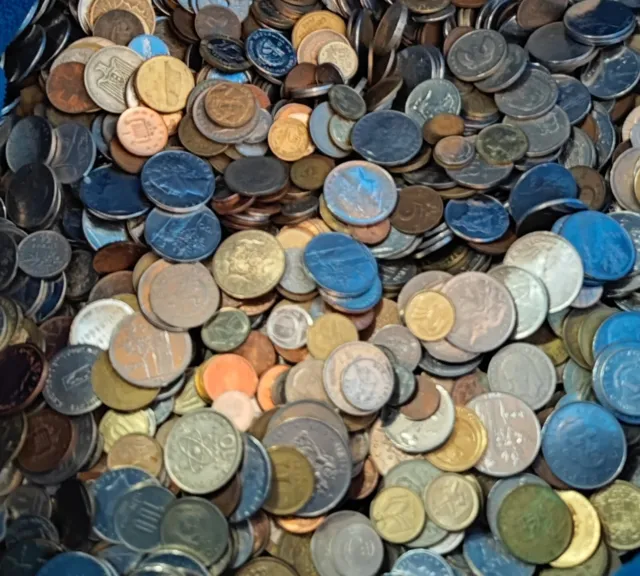 Münzen Aus Aller Welt, Kiloware, Münzen Gemischt -Kilogramm Auswahl