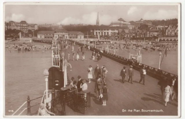 Dorset; On The Pier, Bournemouth RP PPC By JE Beale, Unposted, c 1930's