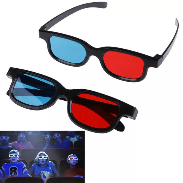 Universal Red Blue 3D Glasses For Dimensional Anaglyph Movie Game TSAU JCAUA;; g