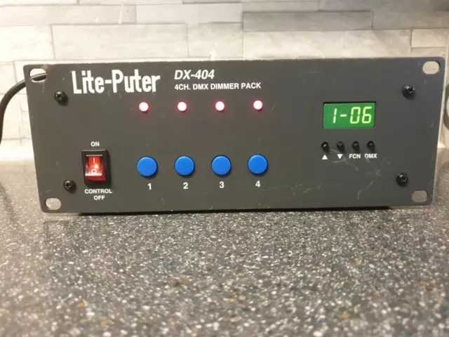 Lite-Puter DX-404  4-Channel DMX Dimmer Pack (PJ-927)