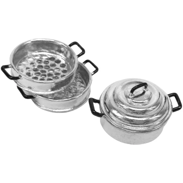 1 juego de mini utensilios de cocina decorativos de simulación olla adornos mini cocina para niños