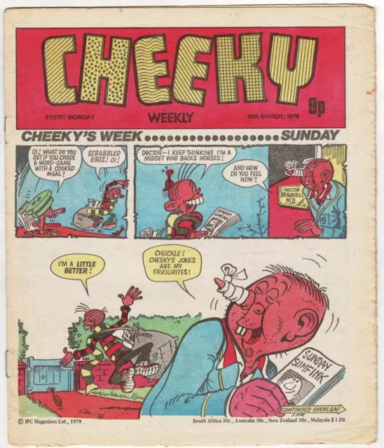 Cheeky Weekly comic 10th March 1979 - combined P&P