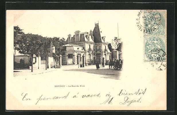 CPA Brunoy, La Rue du Font 1903