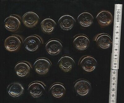19 alte  leere Drogerie Apotheken Flaschen Brazin für Feuerzeuge Höhe ca. 7,5cm 2