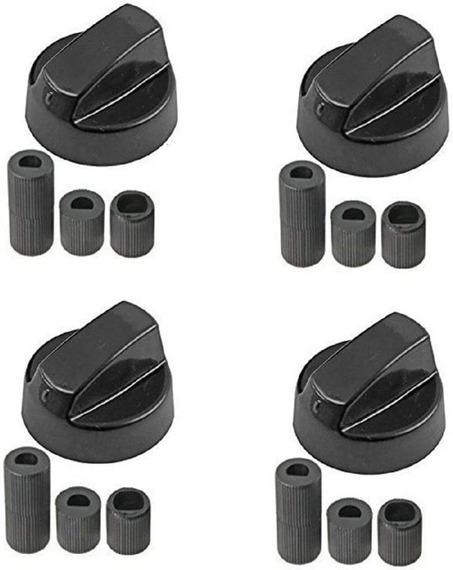 6 Manopole Per Fornello A Gas | Diametro 6mm | In Lega Di Zinco Argentato | Universali E Facili Da Installare