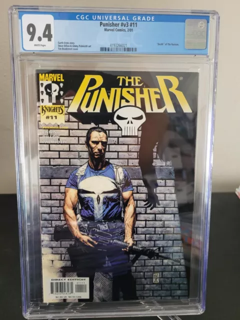 THE PUNISHER Vol 3 #11 CGC 9.4 GRADED MARVEL COMICS GARTH ENNIS! TIM BRADSTREET!