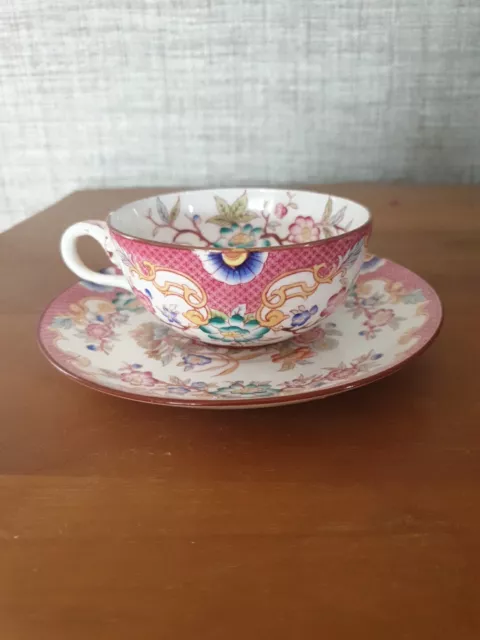 Tasse Et Soucoupe Sarreguemines Minton 1870-1917