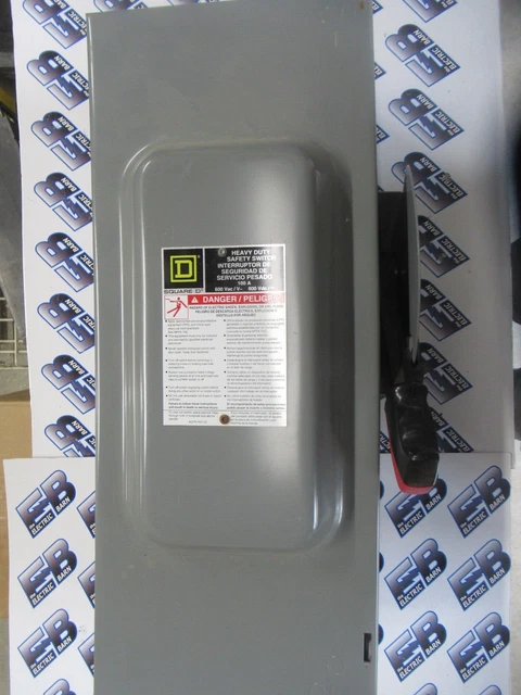 Square D HU363N, Series F, 100 Amp, 600 Volt, 3PH4W, Non Fused Disconnect -NEW-S
