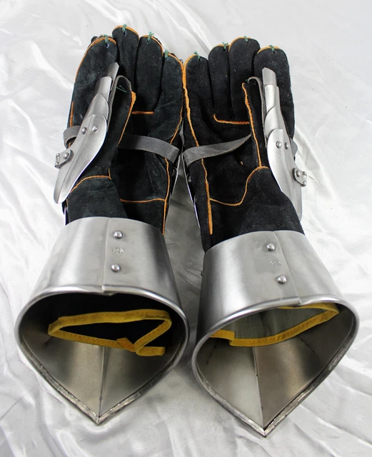 Hand-Forged Armored Steel Battle Gauntlets - sca/larp/hand/armor/gloves/medieval 3