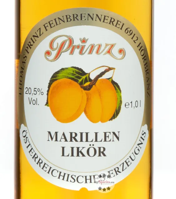Prinz Marillenlikör - Likör aus Marillen / 20,5 % Vol. / 1,0 Liter-Flasche 2