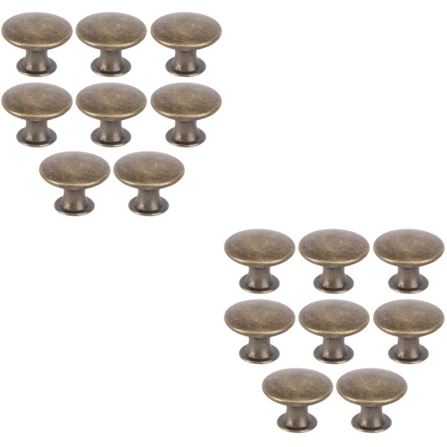 16 Pcs Antique Brass Drawer Handles Knobs for Cabinets Drawers Closet Door