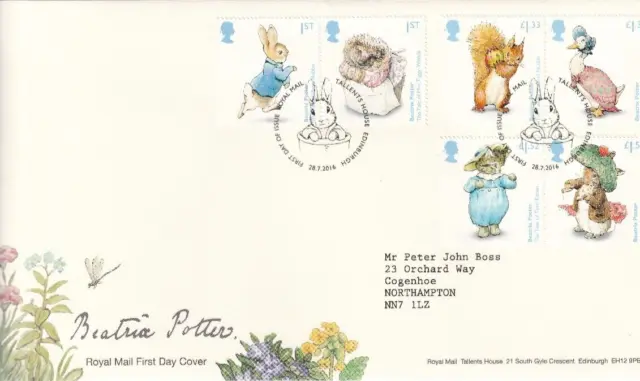 2016 Beatrix Potter, Royal Mail First Day Cover                          (t5432)