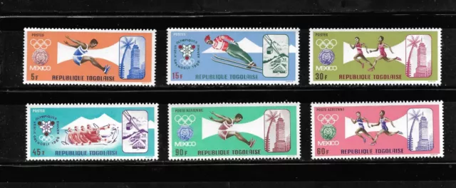 Togo 1967, Serie Juegos Olímpicos México 68. Mnh.