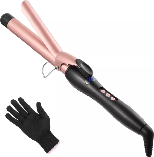 25mm Professional Ceramic Hair Curler Wand Curling Iron Tong Dual Voltage