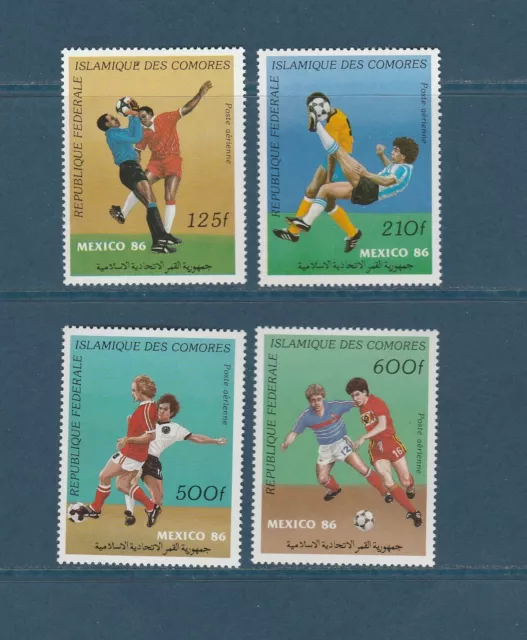 Comores république  coupe du monde de football   1986  poste aérienne  **